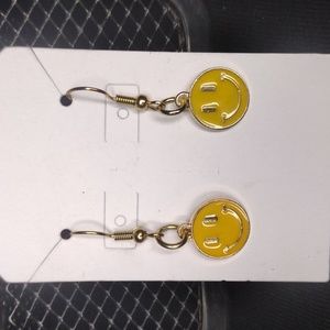 Yellow Smiley Face Earrings